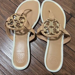 New Tory Burch Metal Miller Sandals